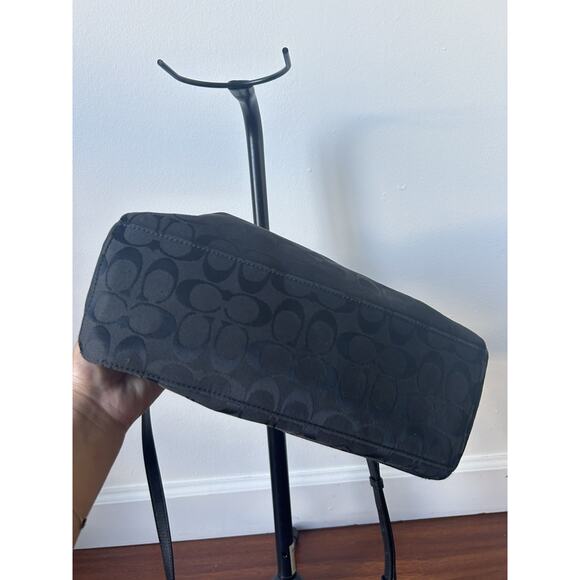 COACH Signature 2-Way Shoulder Bag F36716 2015 in Black and Leather Read PLS - Picture 9 of 13